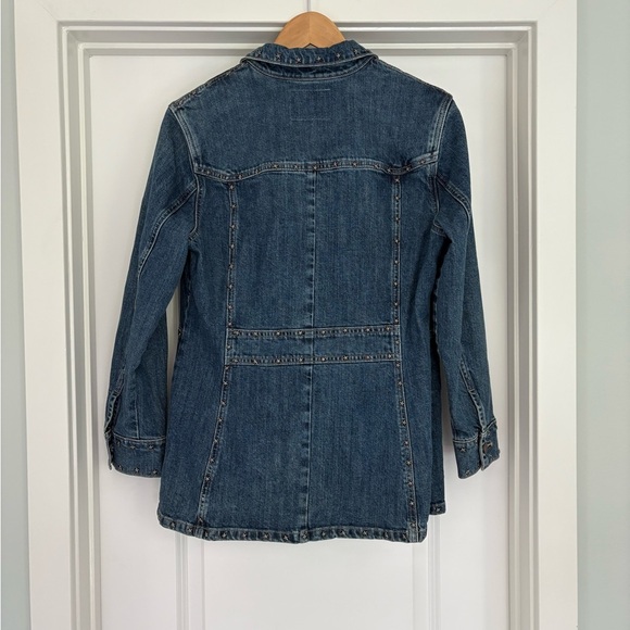 Lucky Brand Starsky Star Studded Ranch Denim Jacket Size L Western - Picture 5 of 9
